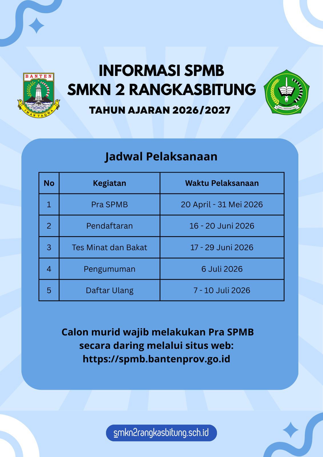 Pengumuman Hasil Sistem Penerimaan Siswa Baru (SPMB) 2026